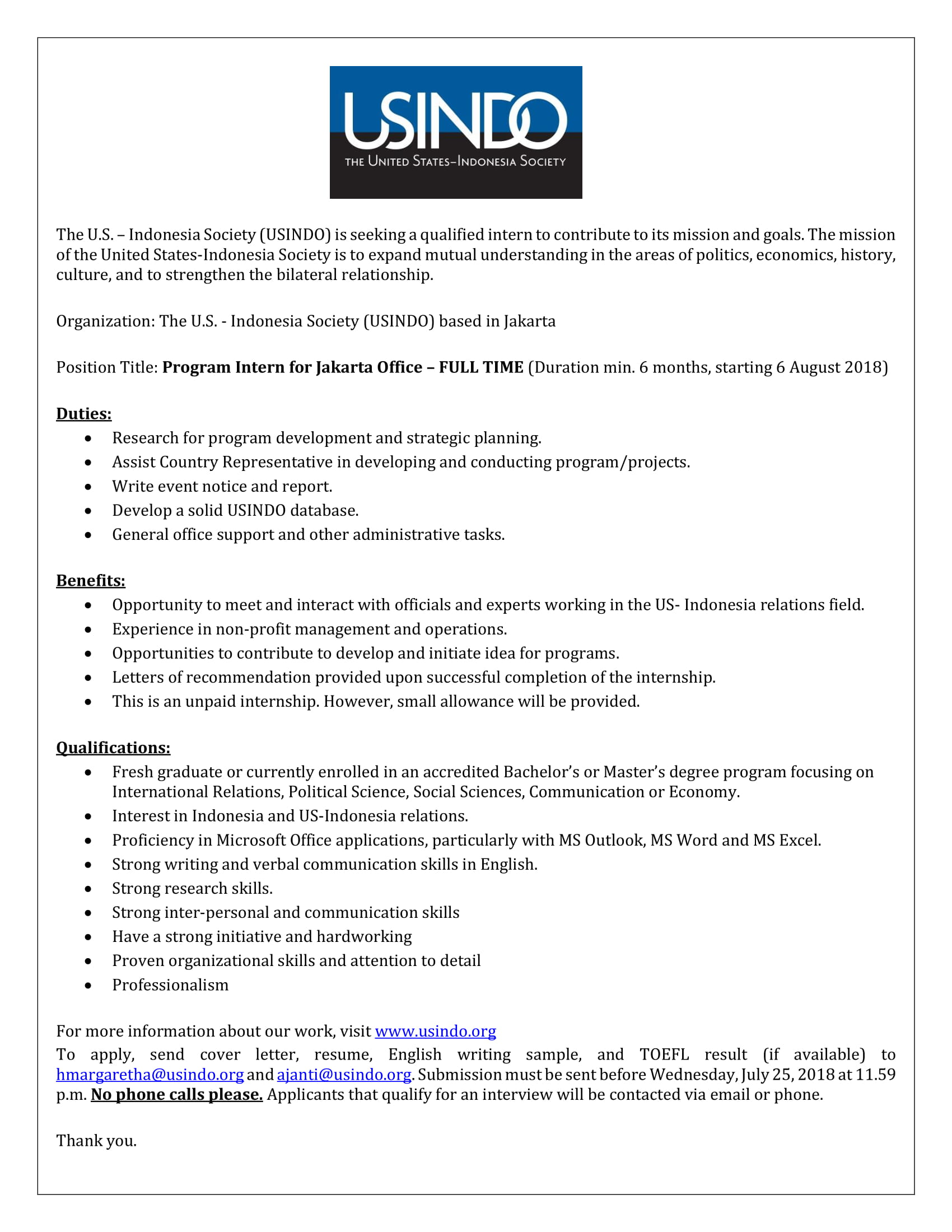 USINDO Program Intern_Notice and Job Description_August 2018-1