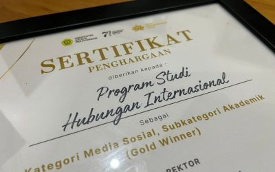 Program Studi HI UNPAR Raih Gold Winner pada Malam Penghargaan UNPAR
