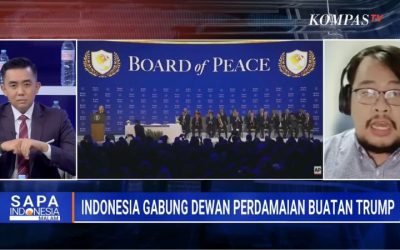 Pandangan Dosen Program Studi Hubungan Internasional Program Sarjana Tanggapi keputusan Indonesia Bergabung dengan Dewan Perdamaian Bentukan Trump: Kishino Bawono, S.IP., M.Sc.